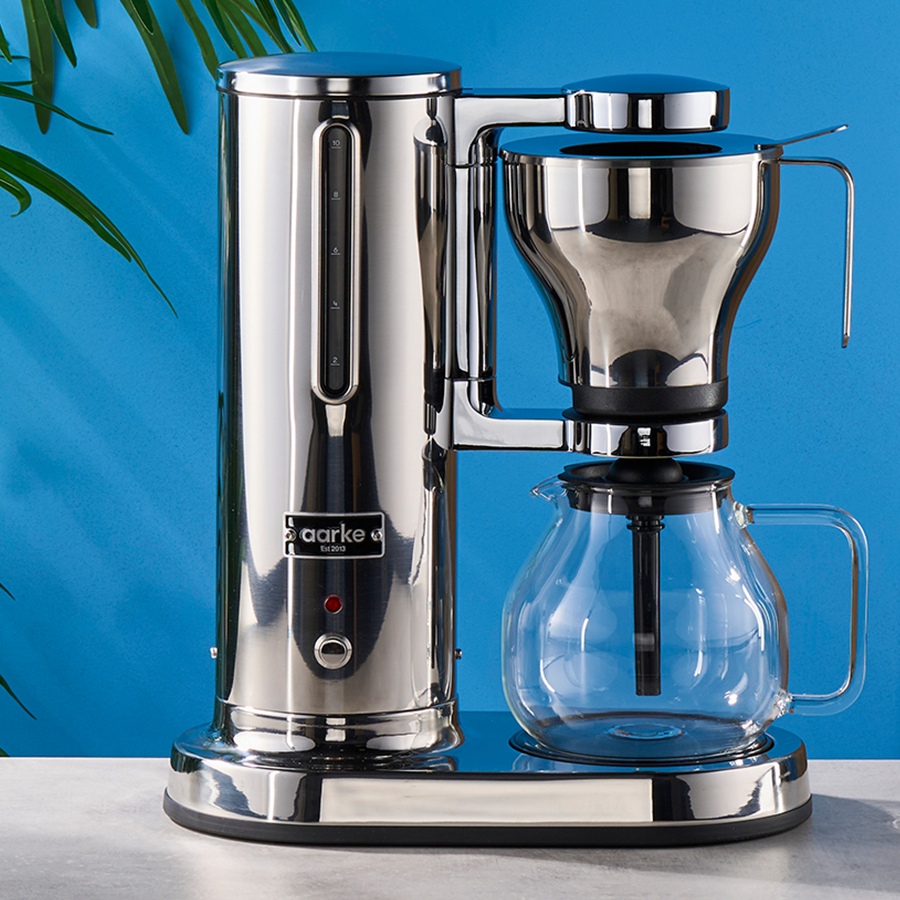 Aarke coffee maker chrome