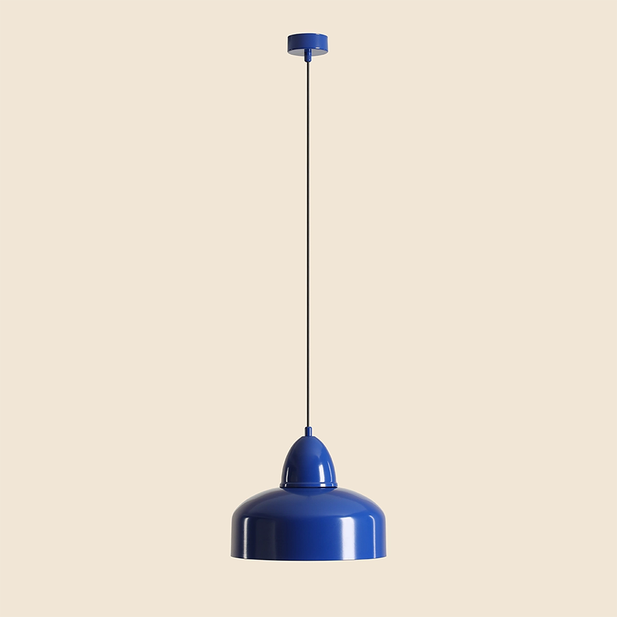 Modern pendant shade light blue