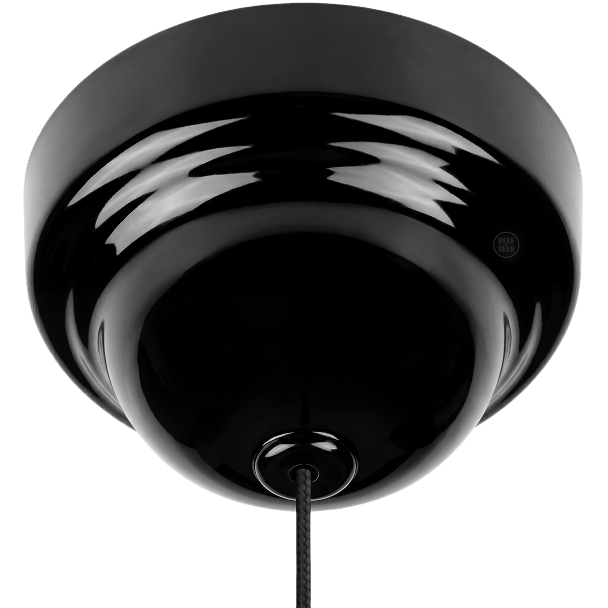 BLACK DOME PULL CORD LIGHT SWITCH - DYKE & DEAN