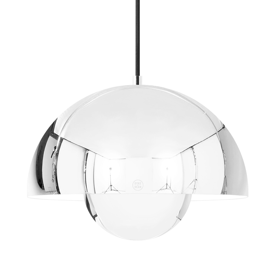BLOOM POT PENDANT LAMP CHROME - DYKE & DEAN