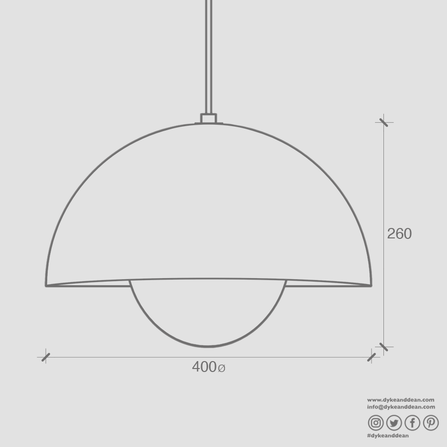 BLOOM POT PENDANT LAMP YELLOW LARGE - DYKE & DEAN