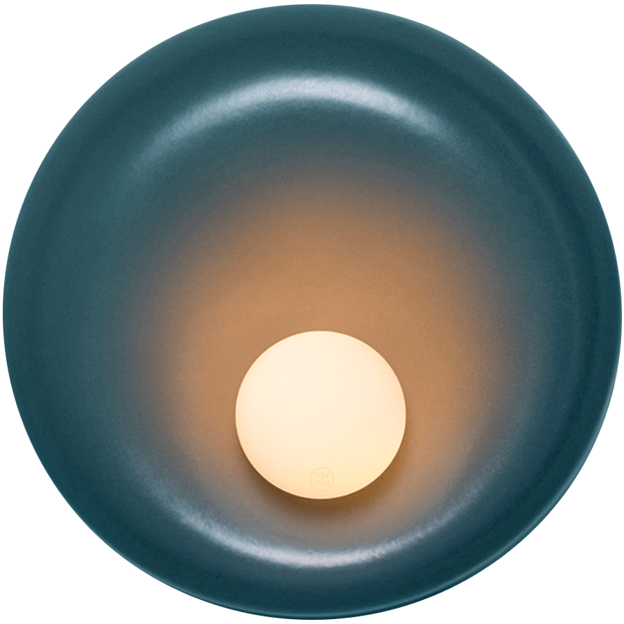 CERAMIC ROUND OPAL GLASS WALL LIGHT DROVA - DYKE & DEAN