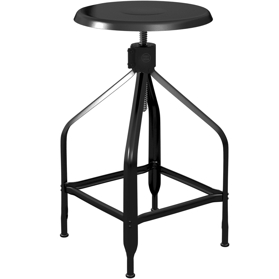CHAISES NICOLLE TALL ADJUSTABLE SWIVEL STOOL - DYKE & DEAN