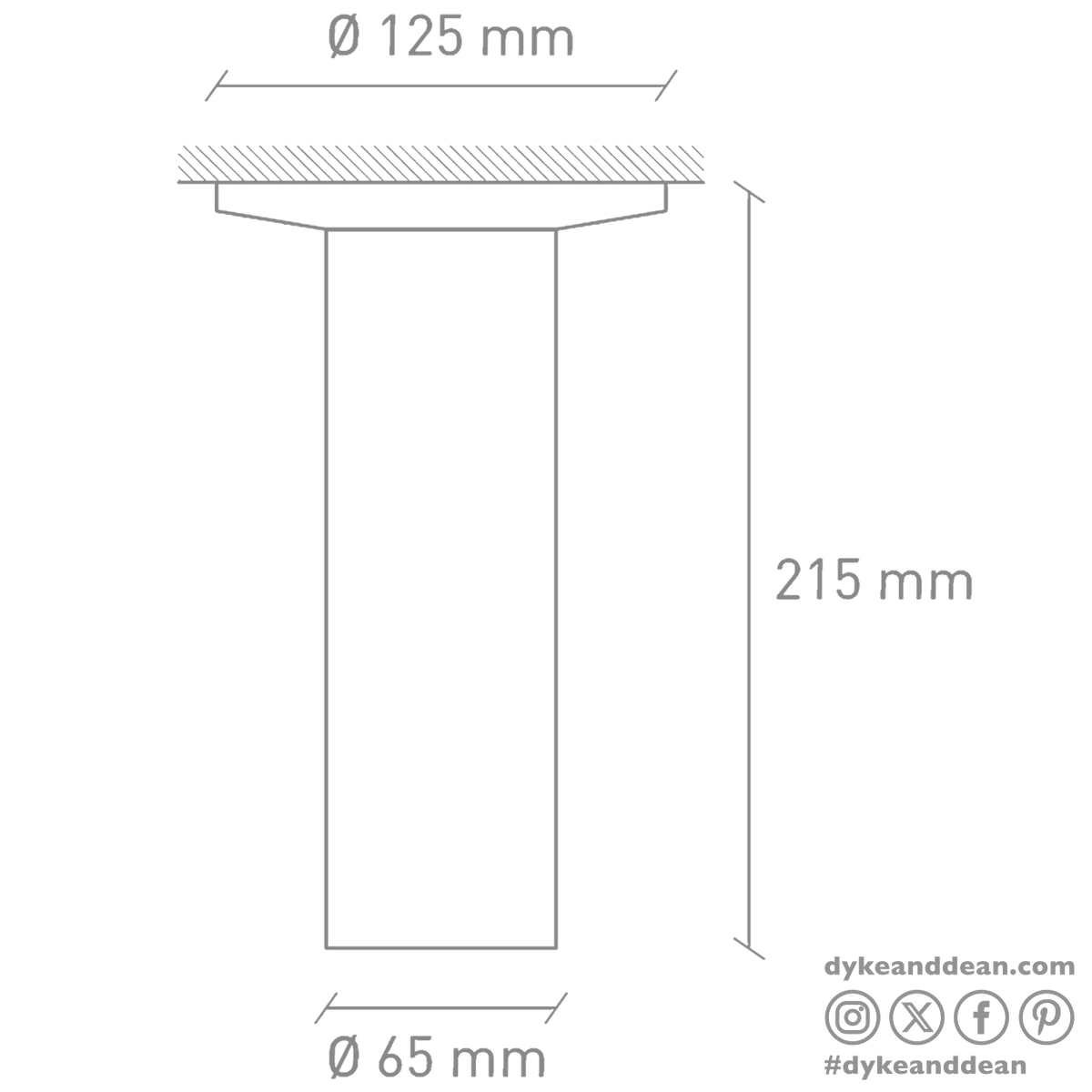 CONCRETE LONG FIXED SPOT LIGHT - DYKE & DEAN