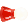 DYKE & DEAN FIXED SOCKET RED CERAMIC LAMP - DYKE & DEAN