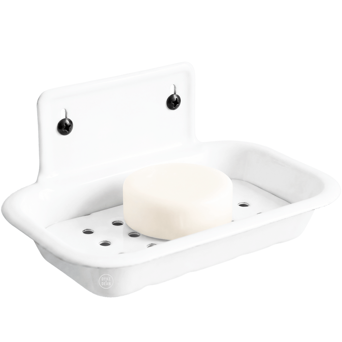 ENAMEL WALL MOUNTED SOAP DISH - DYKE & DEAN