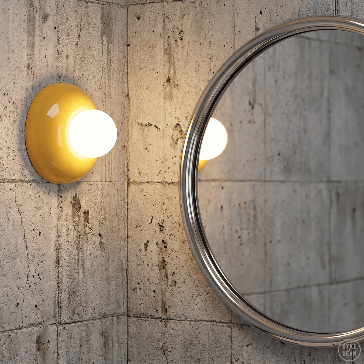 FERROLUCE BUMBUM CERAMIC DISC SCONCE WALL LIGHT - DYKE & DEAN