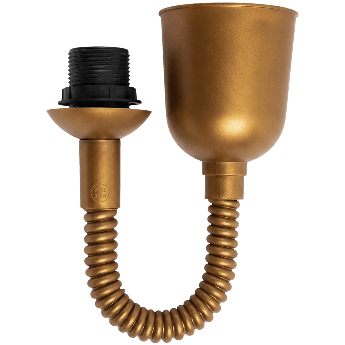 FLAT GREY ENAMEL RETRACTABLE CORD LIGHT - DYKE & DEAN