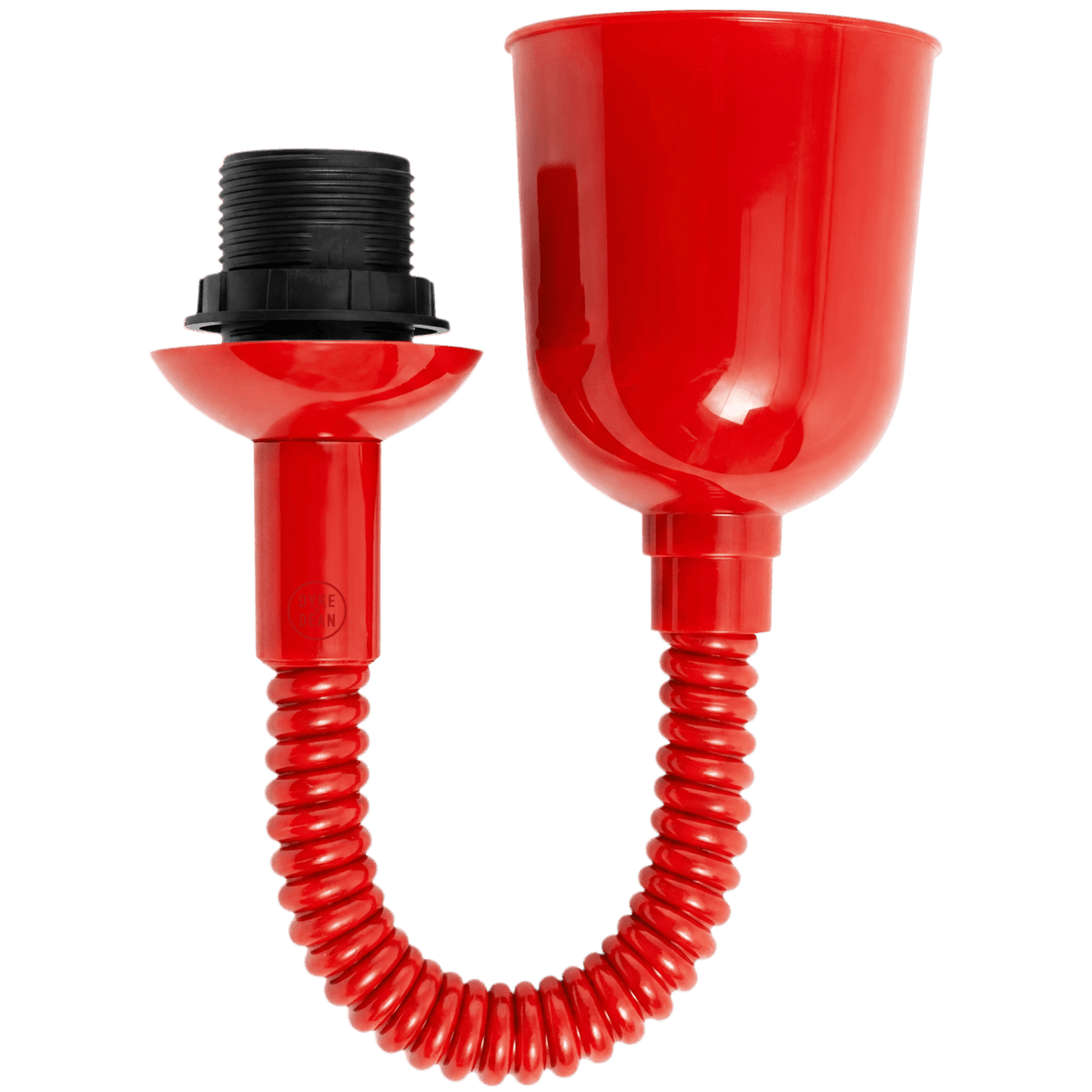 FLAT GREY ENAMEL RETRACTABLE CORD LIGHT - DYKE & DEAN