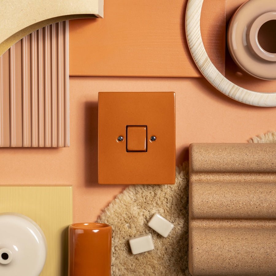 Sand Katy Paty porcelain plate double wall light switch
