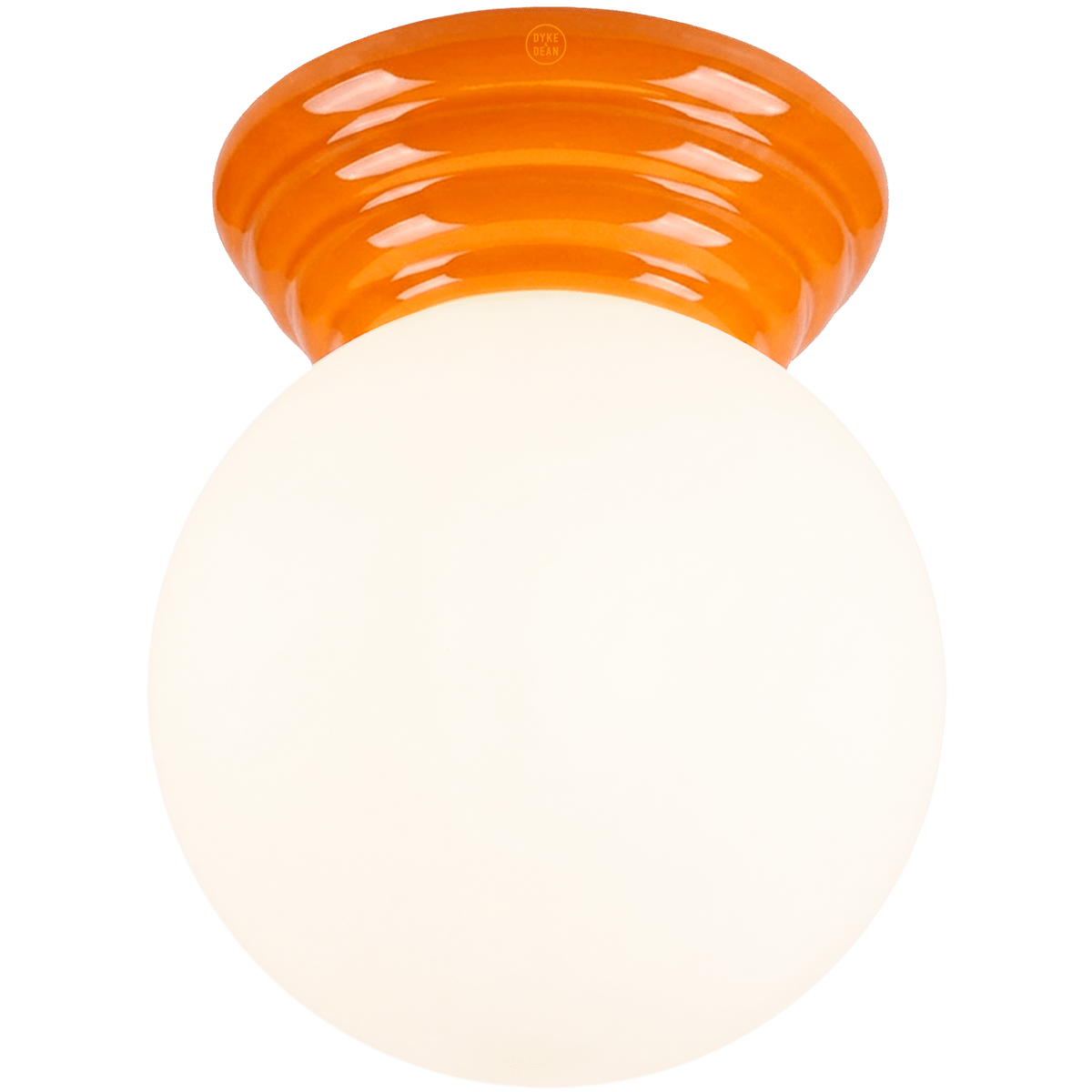 ORANGE CERAMIC SCONCE WATERPROOF OPAL GLOBE CEILING LIGHT - DYKE & DEAN