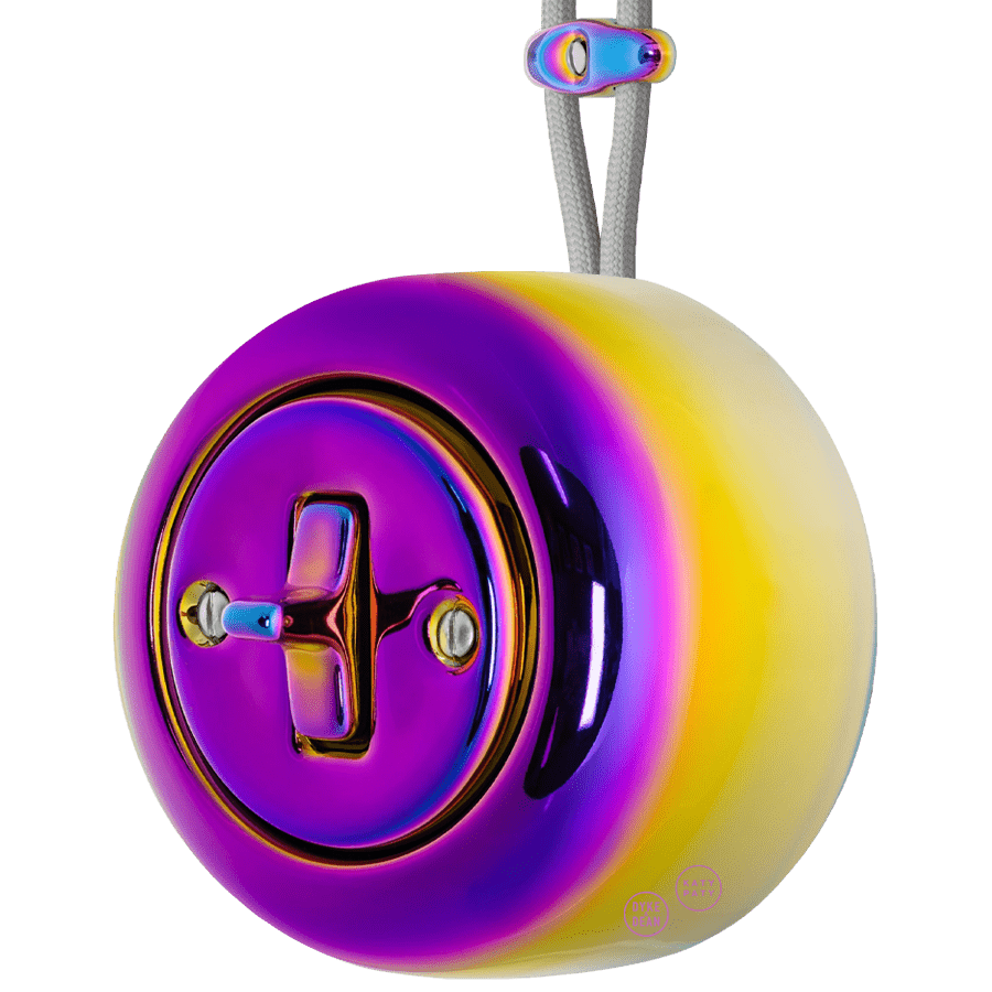 Violedo round porcelain surface-mounted toggle switch by Katy Paty