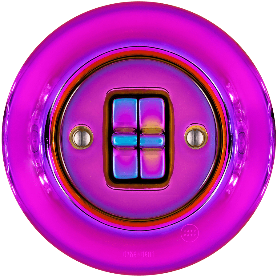 Violedo porcelain double toggle wall light switch by Katy Paty