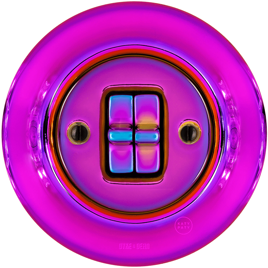 Violedo porcelain double toggle wall light switch by Katy Paty