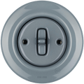 Ash Grey porcelain toggle wall light switch by Katy Paty