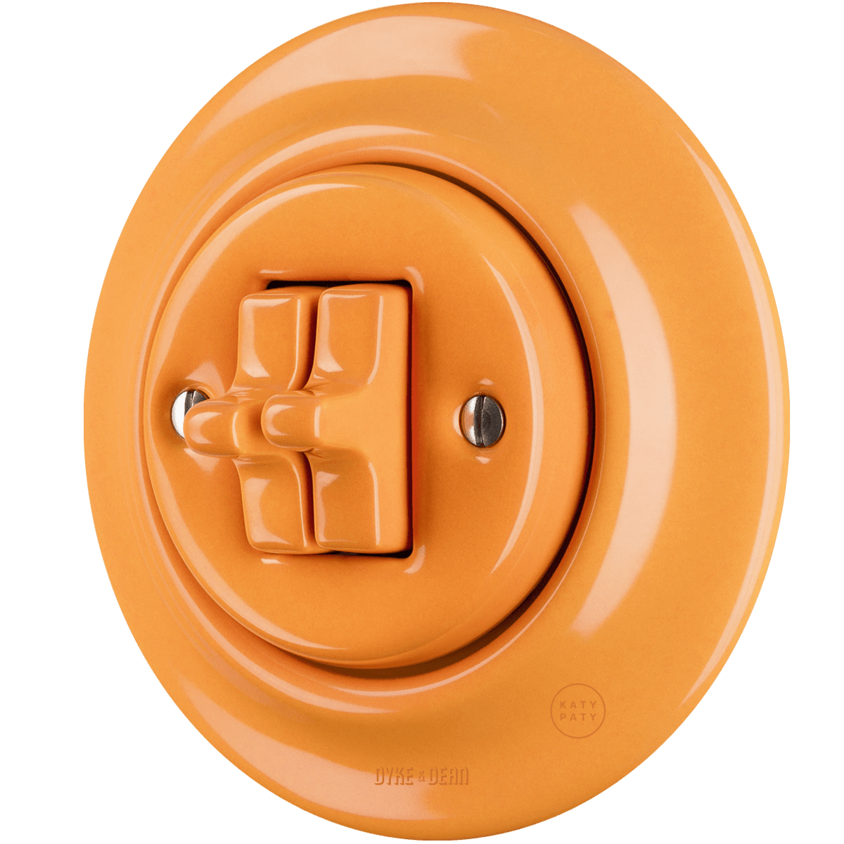 Carrot porcelain two-gang toggle wall light switch by Katy Paty