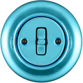 Sky Blue porcelain toggle wall light switch by Katy Paty