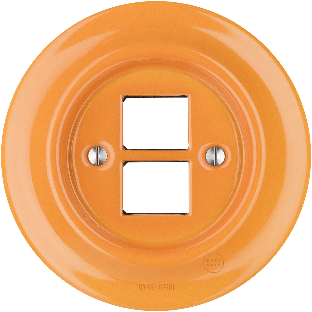 Carrot porcelain double PC data wall socket by Katy Paty
