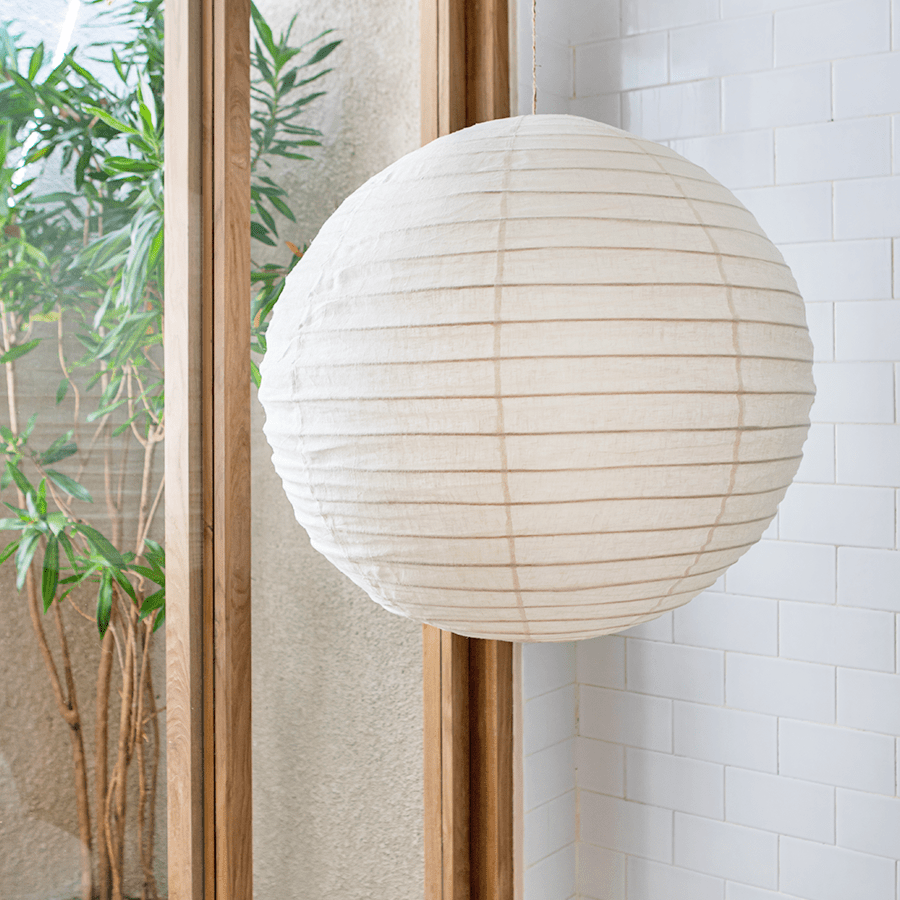 SPHERE LINEN LIGHT SHADE 60CM - DYKE & DEAN