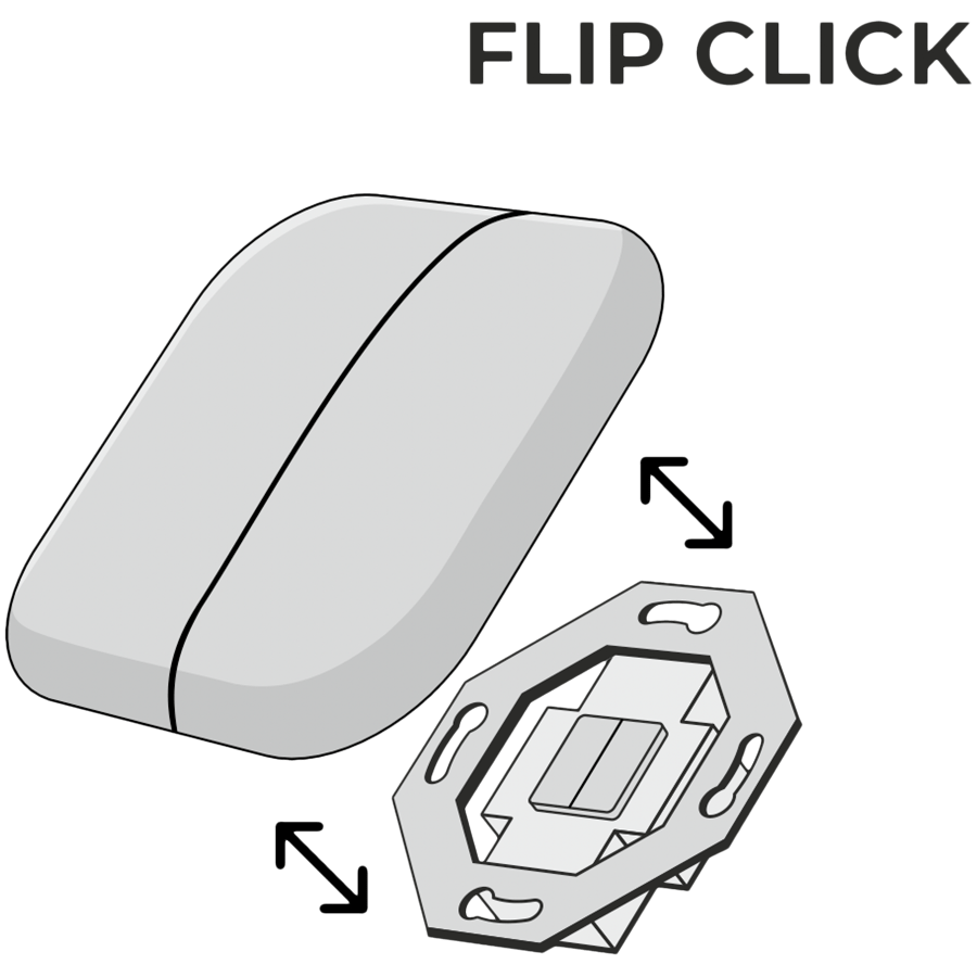 White square porcelain double rocker wall light switch by Katy Paty