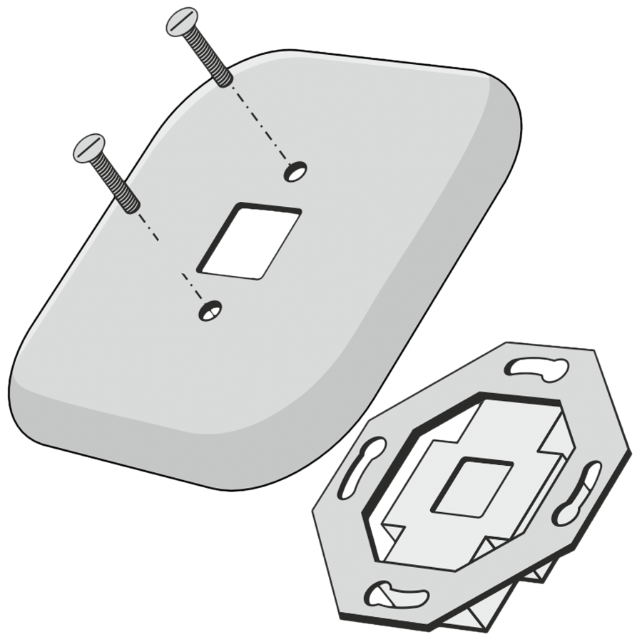 Ash Grey square porcelain USB-C charger wall socket by Katy Paty