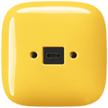 Yellow square porcelain USB-C charger wall socket by Katy Paty