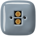Ash Grey square porcelain wall speaker socket by Katy Paty