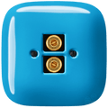 Azure square porcelain wall speaker socket by Katy Paty