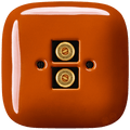 Brick Red square porcelain wall speaker socket by Katy Paty