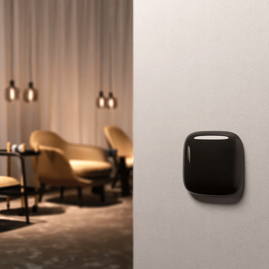 Brown square porcelain wall speaker socket by Katy Paty