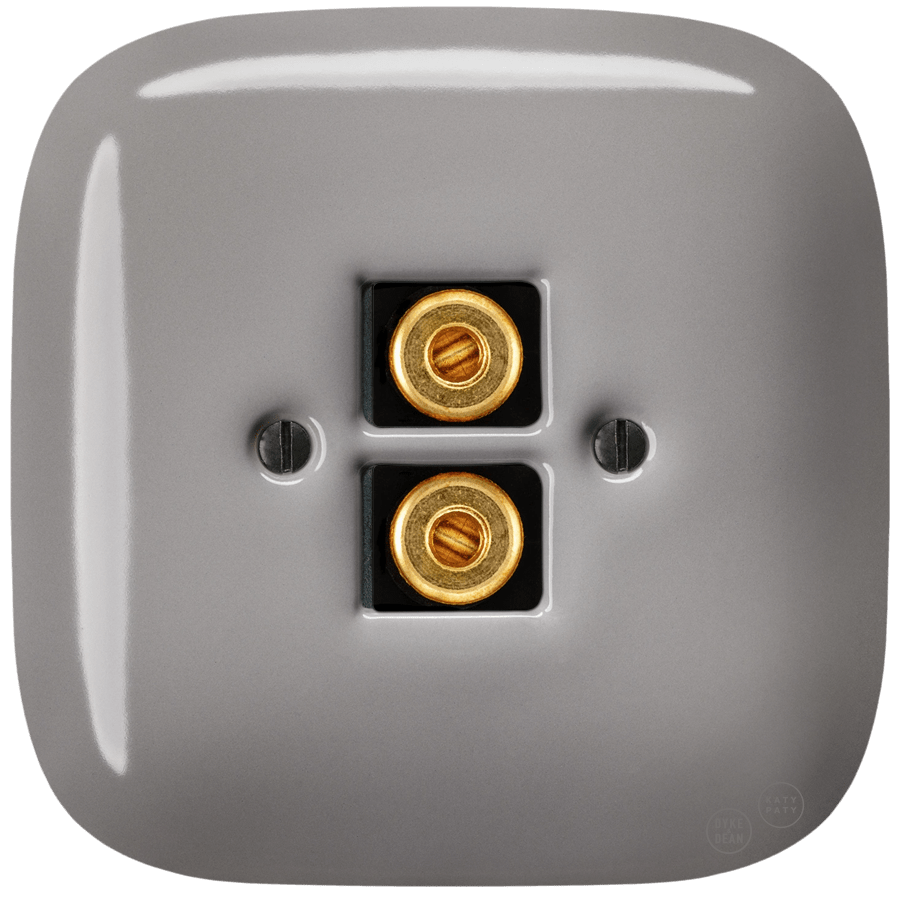 Cappuccino square porcelain wall speaker socket by Katy Paty
