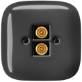 Dark Grey square porcelain wall speaker socket by Katy Paty