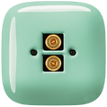 Mint square porcelain wall speaker socket by Katy Paty
