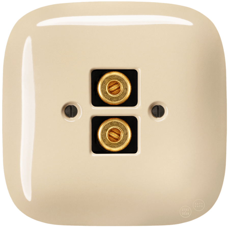 Sand square porcelain wall speaker socket by Katy Paty