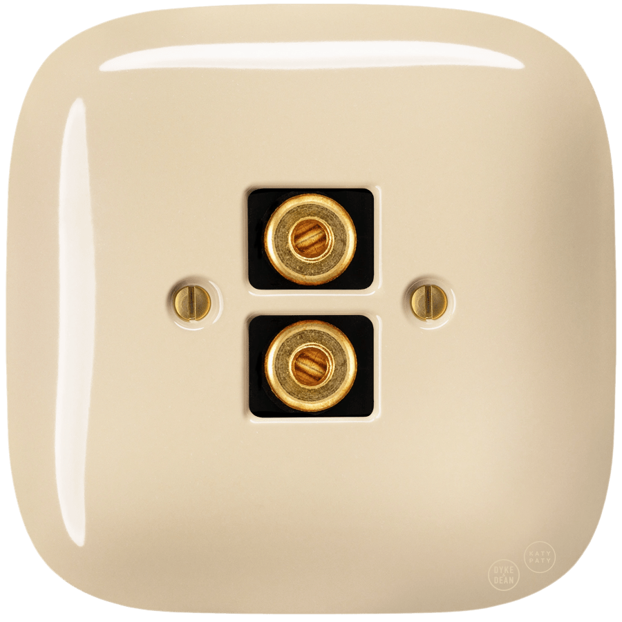 Sand square porcelain wall speaker socket by Katy Paty