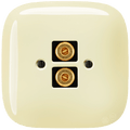 Vanilla square porcelain wall speaker socket by Katy Paty