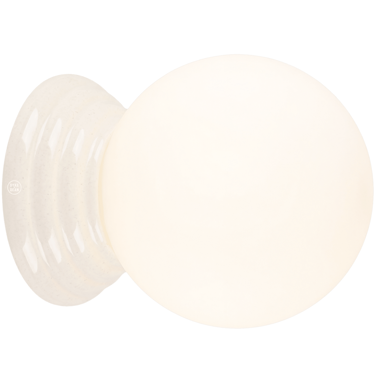 STONE CERAMIC SCONCE WATERPROOF OPAL GLOBE WALL LIGHT - DYKE & DEAN