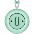 Mint round porcelain surface-mounted slim button switch by Katy Paty