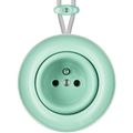 Mint round porcelain surface-mounted 2-pin Euro socket by Katy Paty