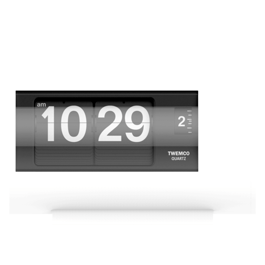 TWEMCO TABLE FLIP CLOCK AP-28 WHITE - DYKE & DEAN