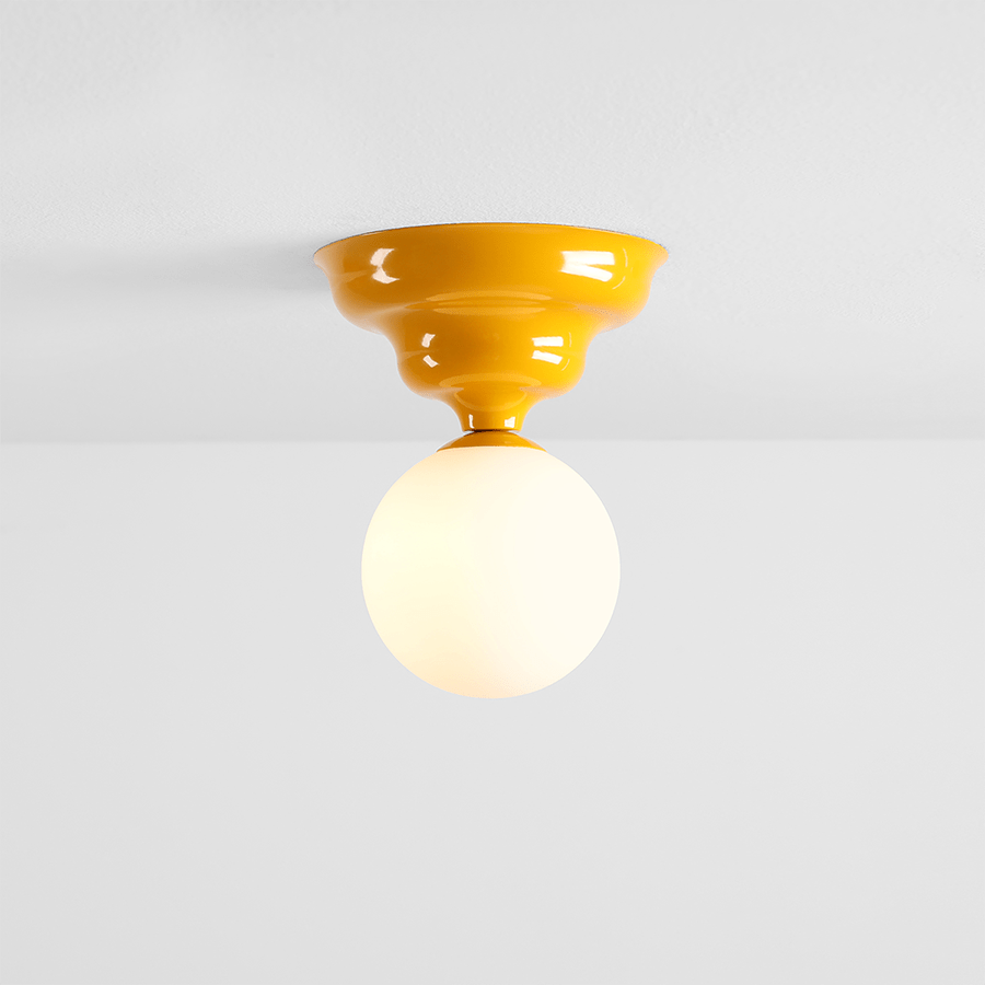 WAVE FIXED CEILING LIGHT YELLOW SMALL - DYKE & DEAN