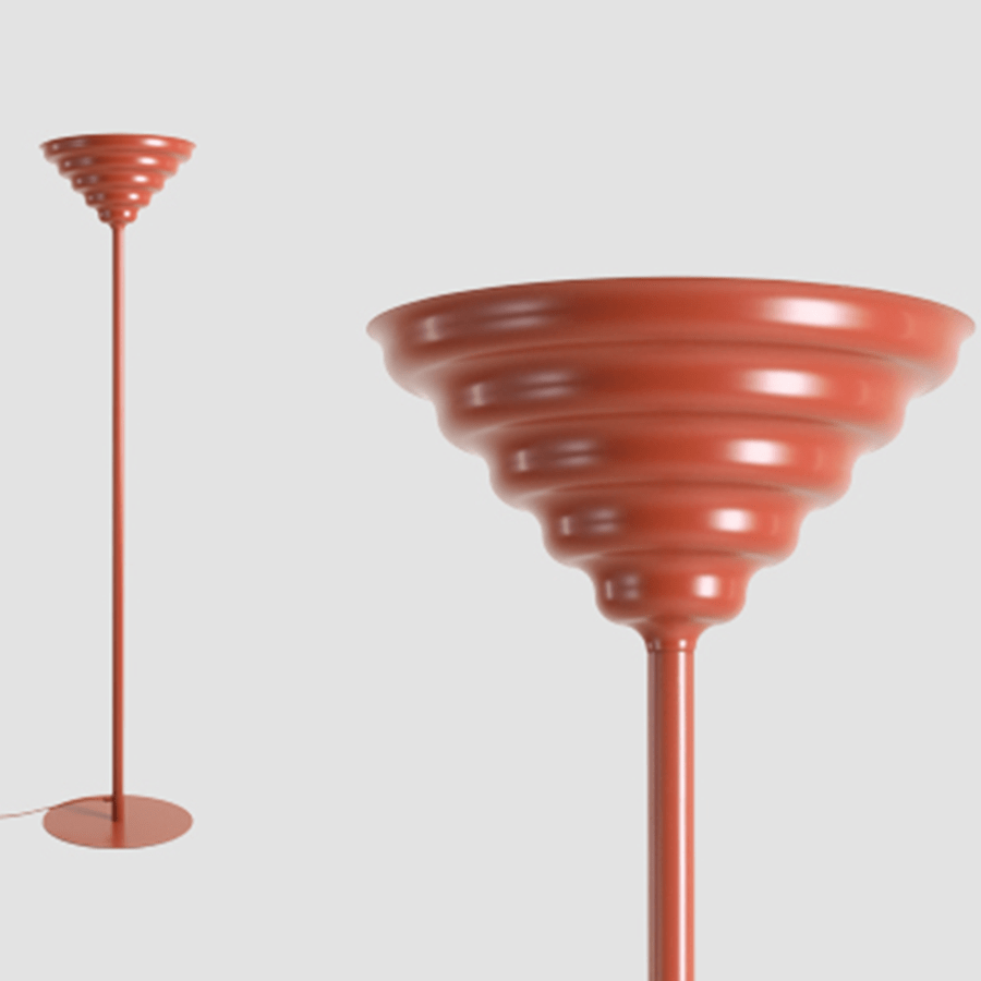 WAVE FLOOR UP LIGHTER LIGHT RED LARGE - DYKE & DEAN