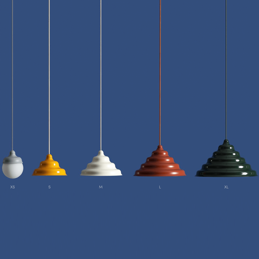 WAVE HANGING PENDANT LIGHT RED M - DYKE & DEAN