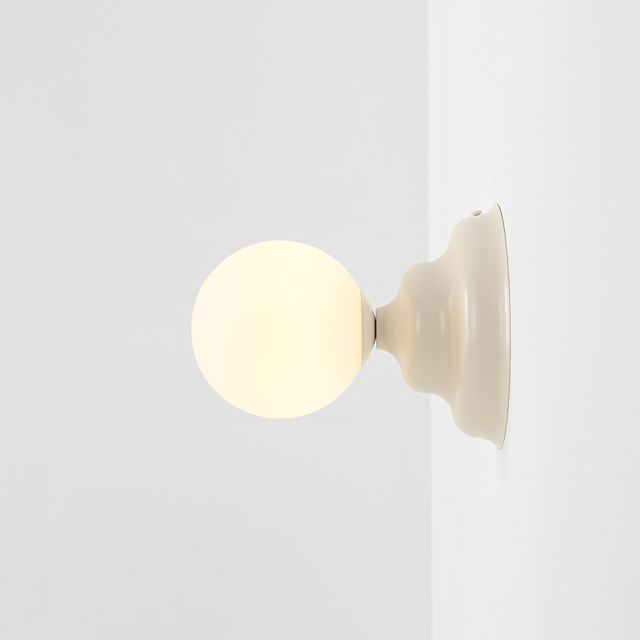 WAVE WALL LIGHT CREAM SMALL - DYKE & DEAN