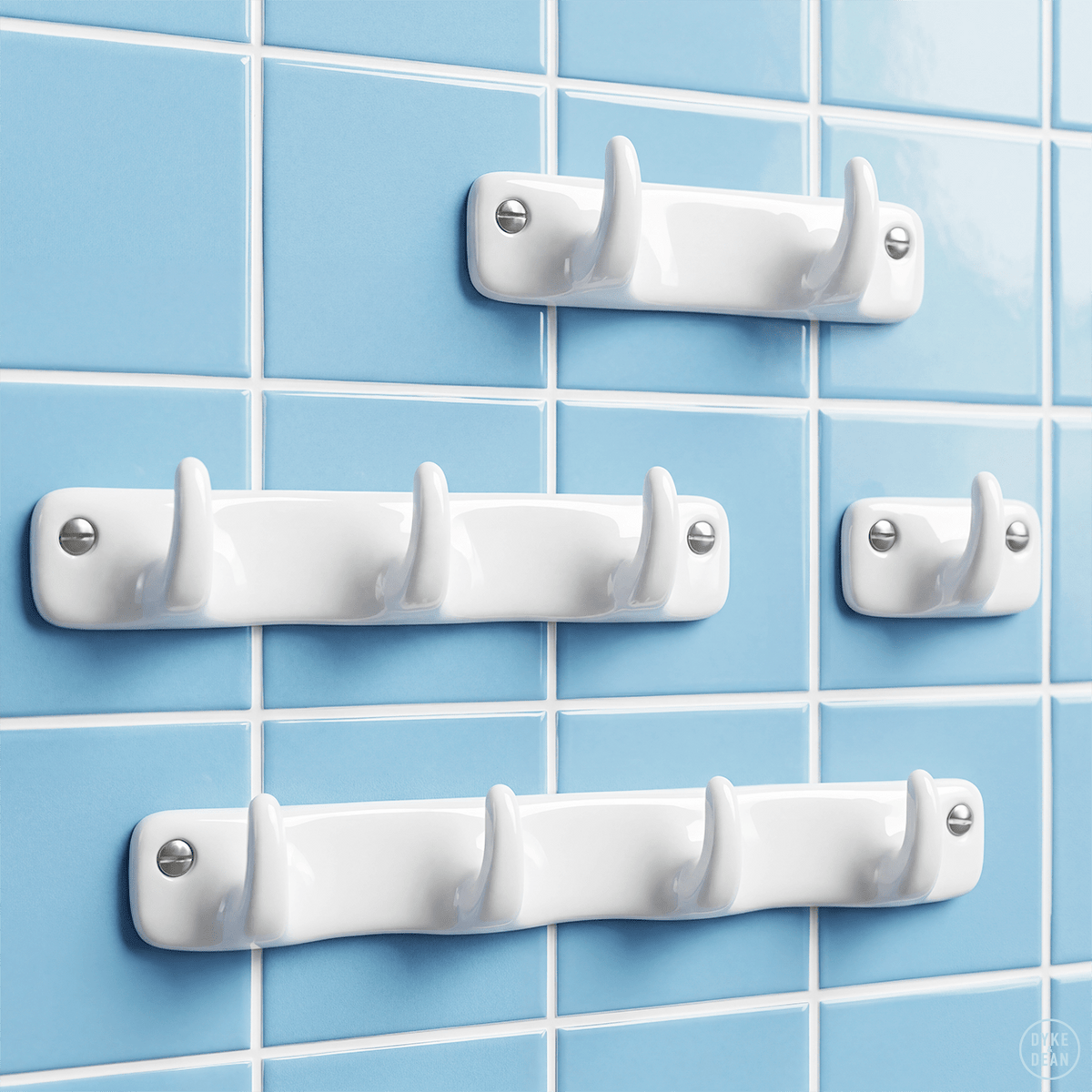 WHITE PORCELAIN HOOK 4 - DYKE & DEAN