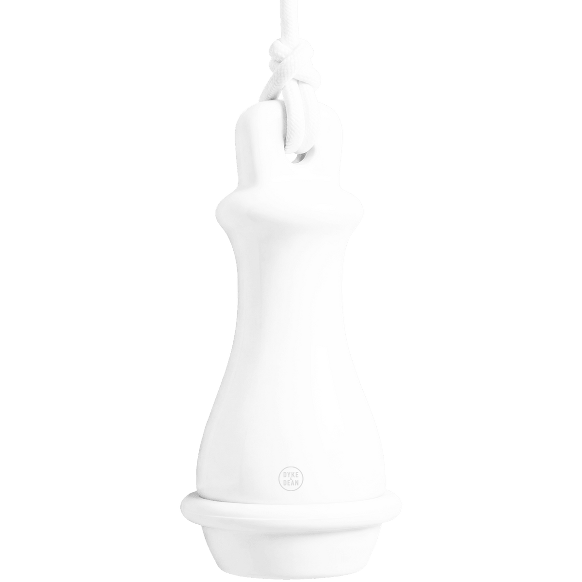 WHITE PORCELAIN PULL HANDLE - DYKE & DEAN
