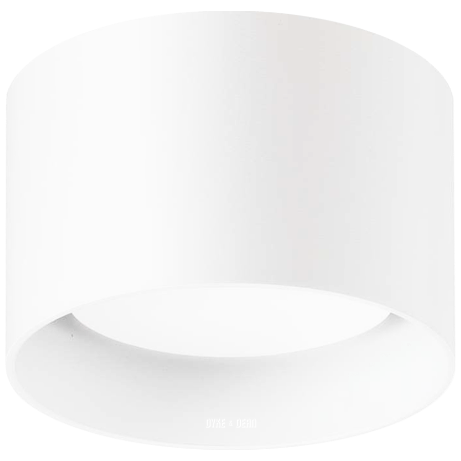 Light white round aluminium ceiling puck light