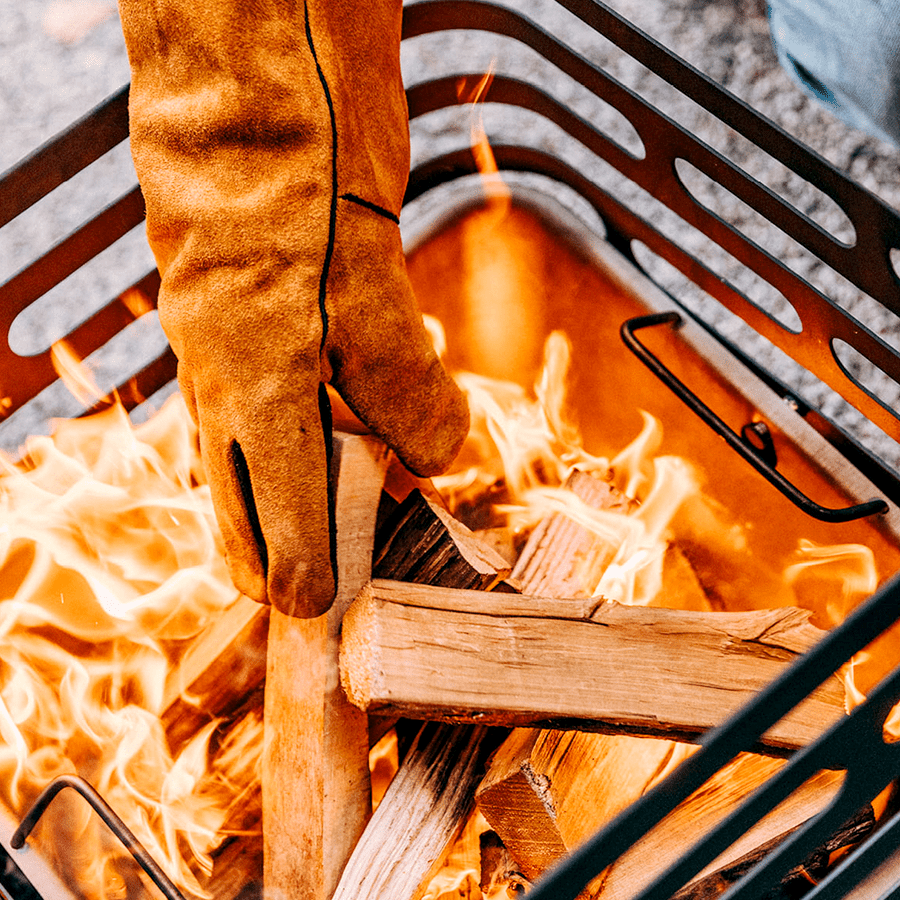 CUBE FIRE BASKET & GRILL RUSTY CUBE GRILL - DYKE & DEAN