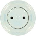 Concha porcelain wall end plug by Katy Paty with an 8.5mm central hole