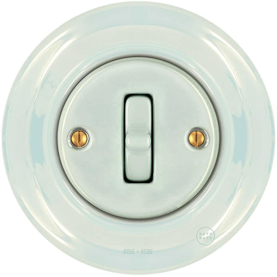 Concha porcelain toggle wall light switch by Katy Paty